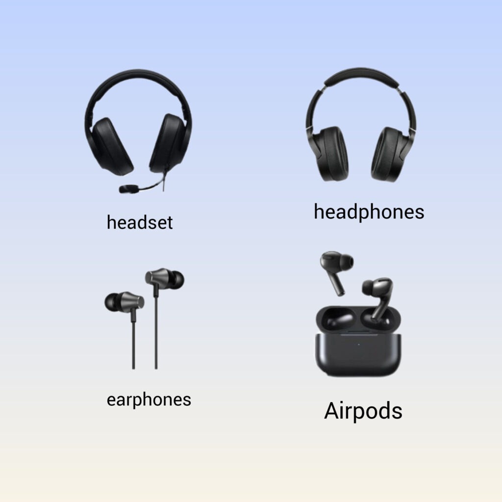 تفاوت بین Earbuds، Headphones, Headsets وearphone