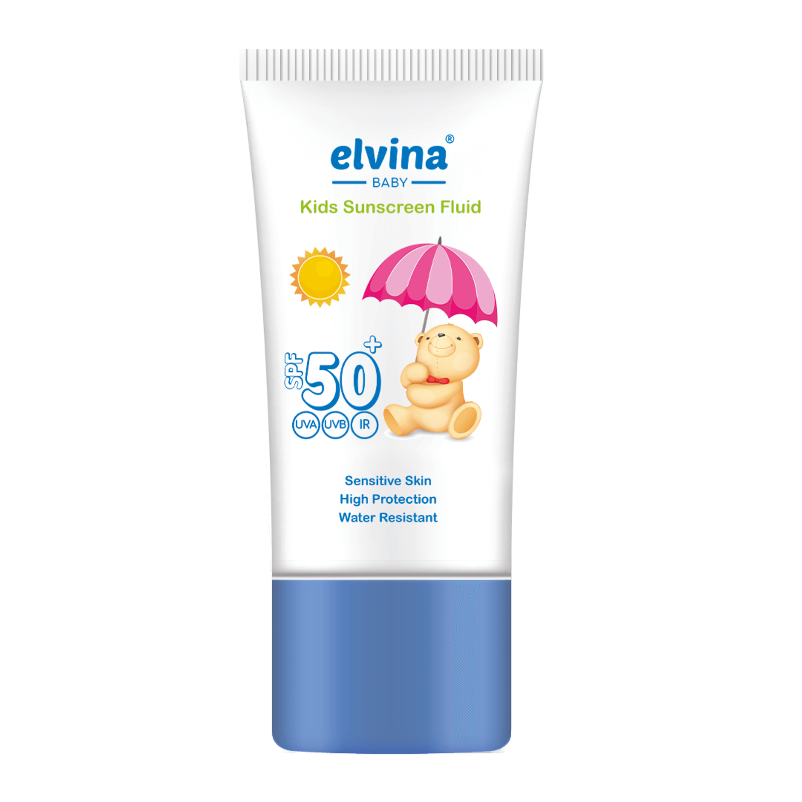 فلوئید ضدآفتاب کودک الوینا spf 50 حجم 50 میلی لیتر