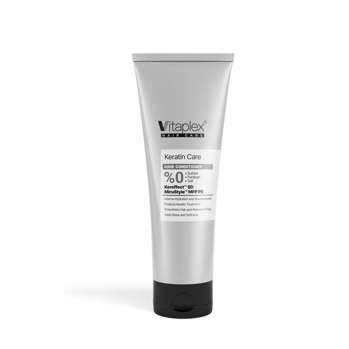 نرم‌کننده مو ویتاپلکس مدل Keratin Care مناسب موی کراتین شده حجم 250 میلی‌لیتر