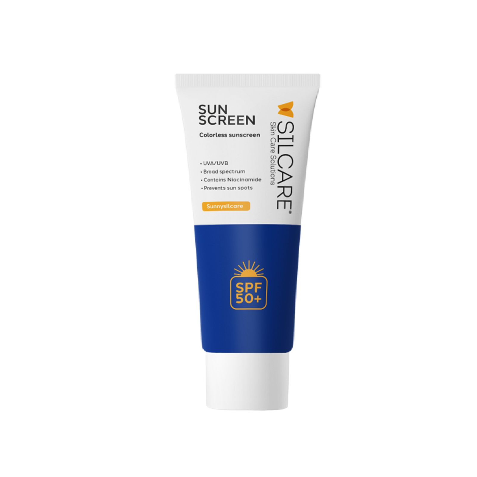 کرم ضد آفتاب بی‌رنگ سیلکر SPF 50 مناسب انواع پوست حجم 50 میلی‌لیتر