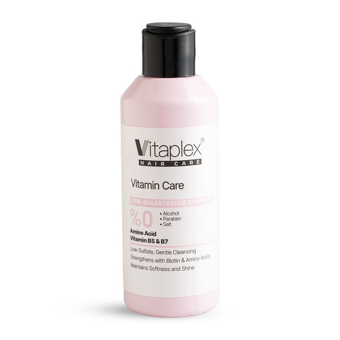 شامپو ویتامینه مو مدل VITAMIN CARE کم سولفات حجم200ML ویتاپلکس
